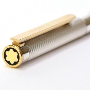 1986. MONTBLANC Noblesse Oblige Alpaca Silver & Gold Ballpoint pre owned